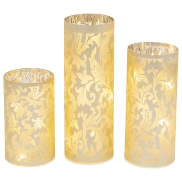 The Gerson Company Assorted Luminary Lantern in Gold (Set of 3), , large