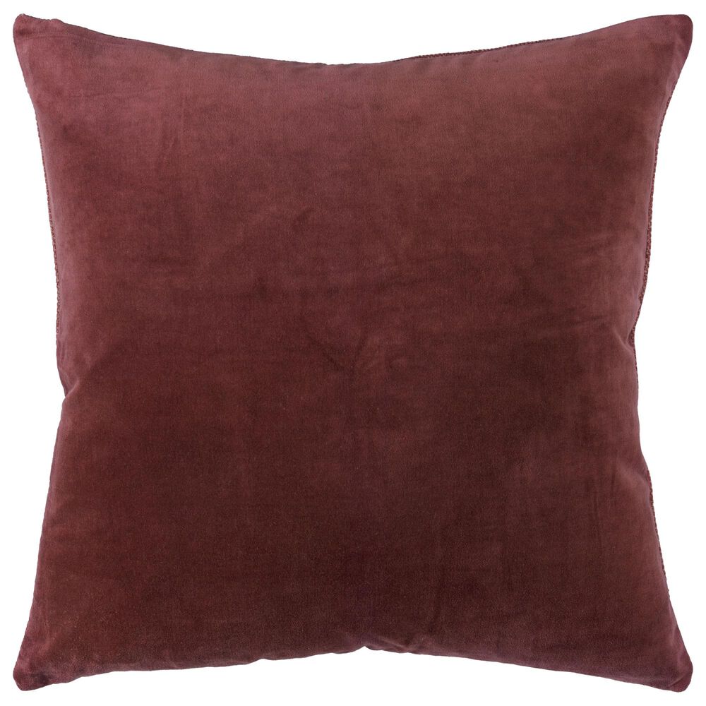 Rizzy Home Transitional Solid 22" Poly Filled Pillow in Rust, , large