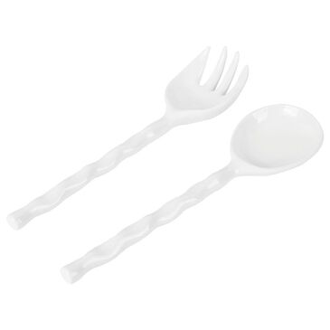 Supreme Melamine 2-Piece Salad Server Set in White, , large