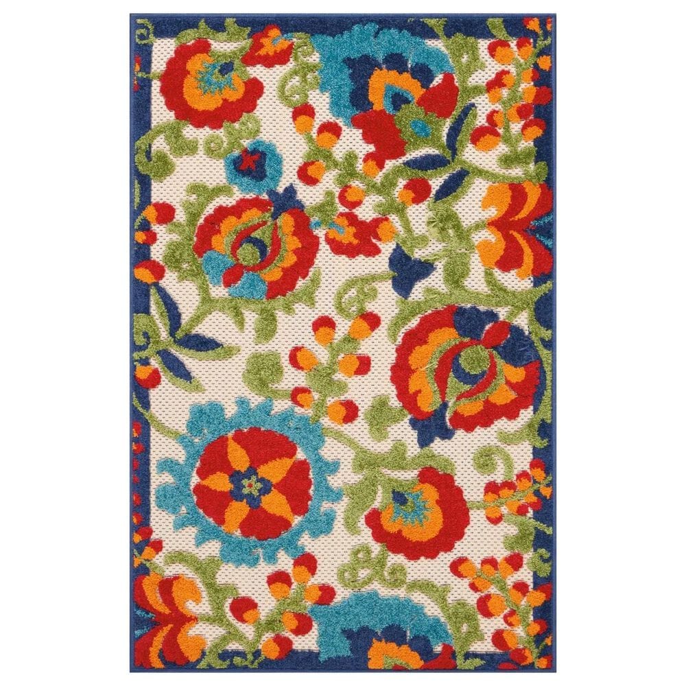 Nourison Aloha ALH17 2"8" x 4" Multicolor Indoor/Outdoor Area Rug, , large