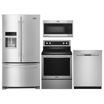 Maytag 4-Piece Kitchen Package with 30" Electric Range in Stainless Steel, , large