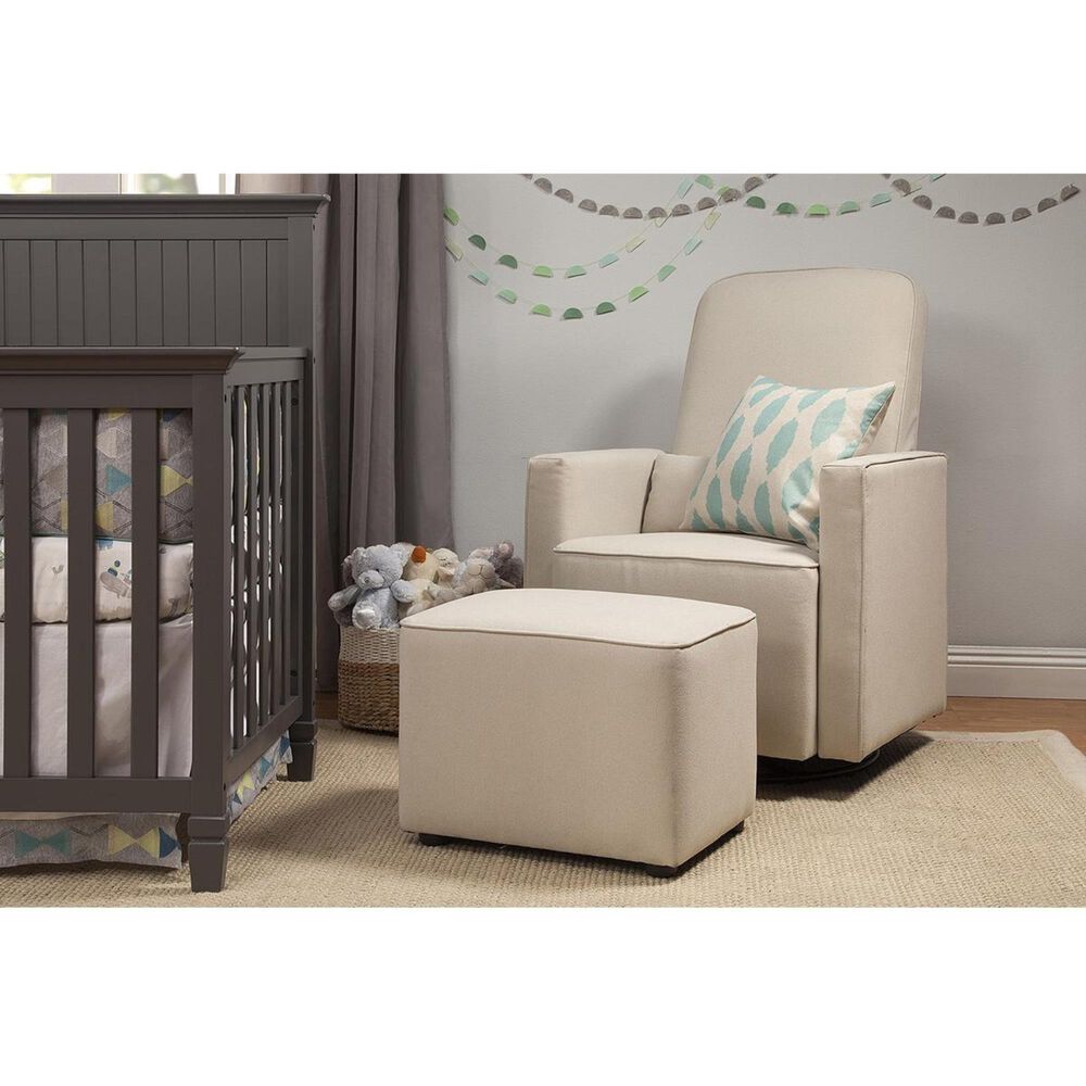 DaVinci Olive AllPurpose Swivel Glider with Bonus Ottoman in Cream NFM