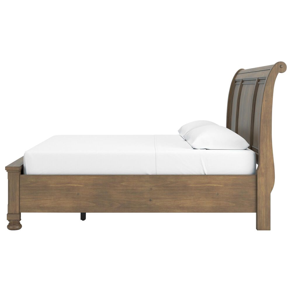 Ashley Feddinger King Storage Sleigh Bed in Chestnut Brown, , large