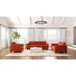 37B Loveseat in Burnt Orange Velvet, , large