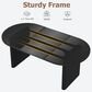 GARVEE 71" Oval Dining Table in Black - Table Only, , large