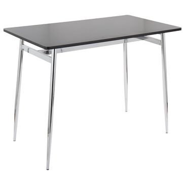 Lumisource Marcel Counter Table in Chrome and Black, , large