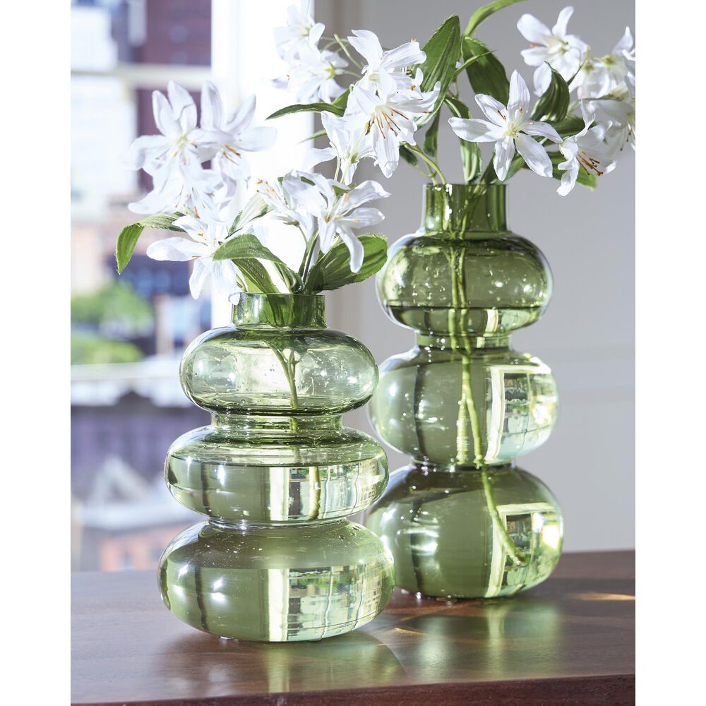 Ashley Renethorne 12" Vase in Green, , large