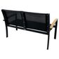 Three Birds Casual Tribeca Patio Stacking 2-Seater Settee in Black, , large