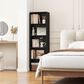 HOMLUX 5-Tier Reversible Bookshelf with Decorative Open Shelves in Blackwood, , large