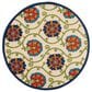 Nourison Aloha ALH19 4" Round Blue and Multicolor Indoor/Outdoor Area Rug, , large