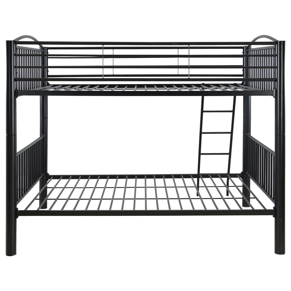 Linon Home Decor Heavy Full Over Full Bunk Bed in Black, , large