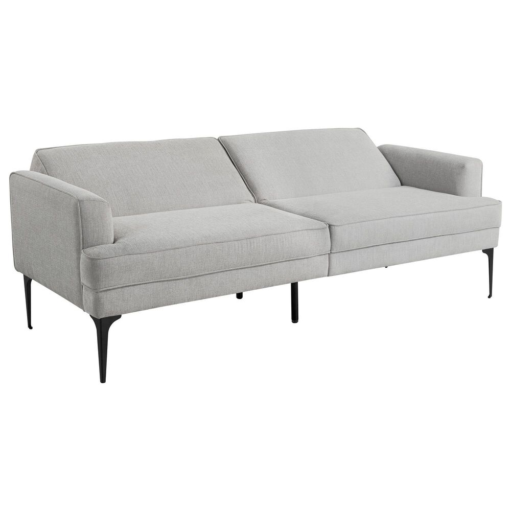 Lifestyle Solutions Paulie Convertible Sofa with Gray Cushion in Black, , large