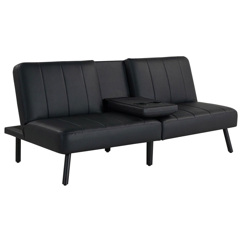 Lifestyle Solutions Cotez Convertible Sofa in Black, , large