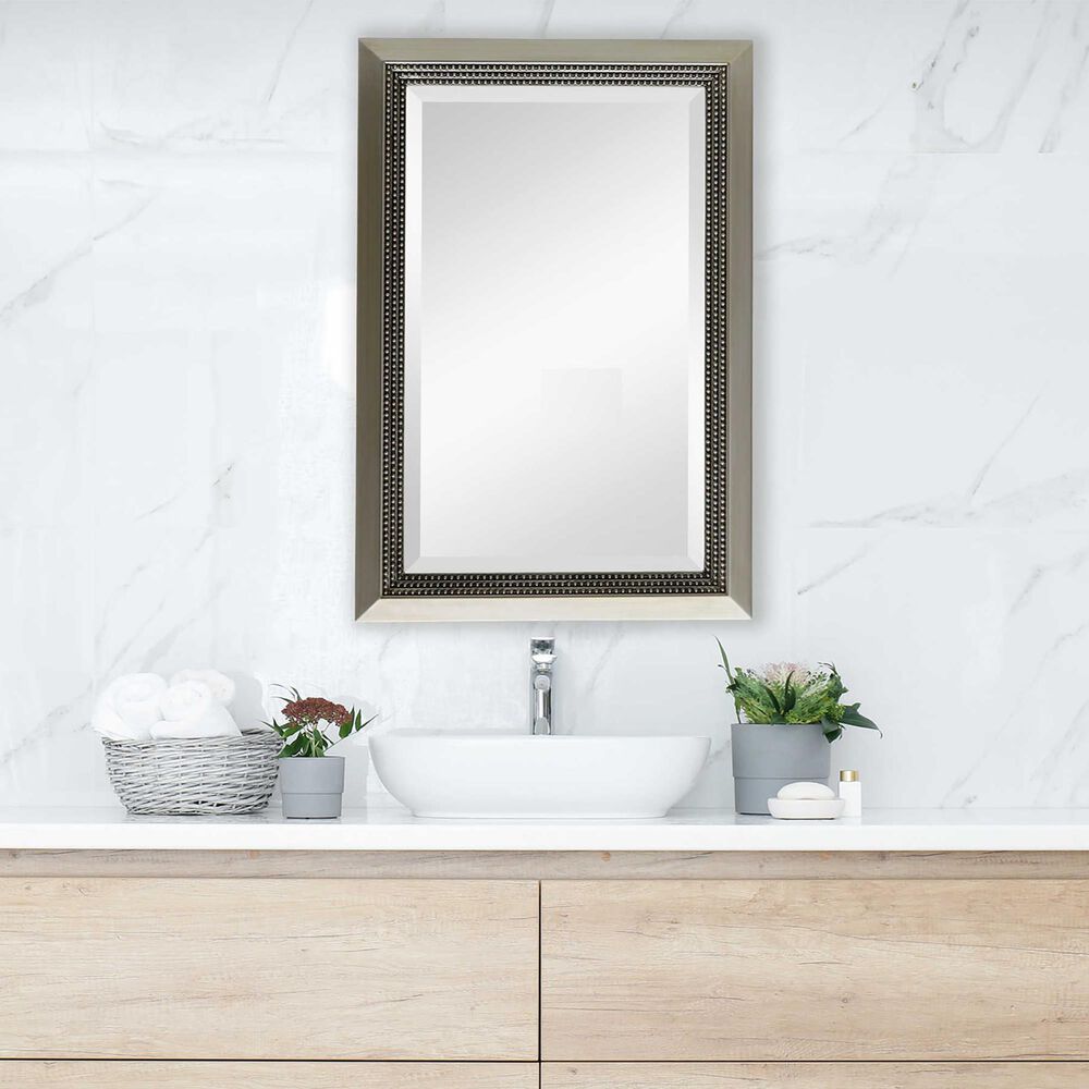 Salt &amp; Light Space Beads Vanity Mirror in Warm Silver, , large