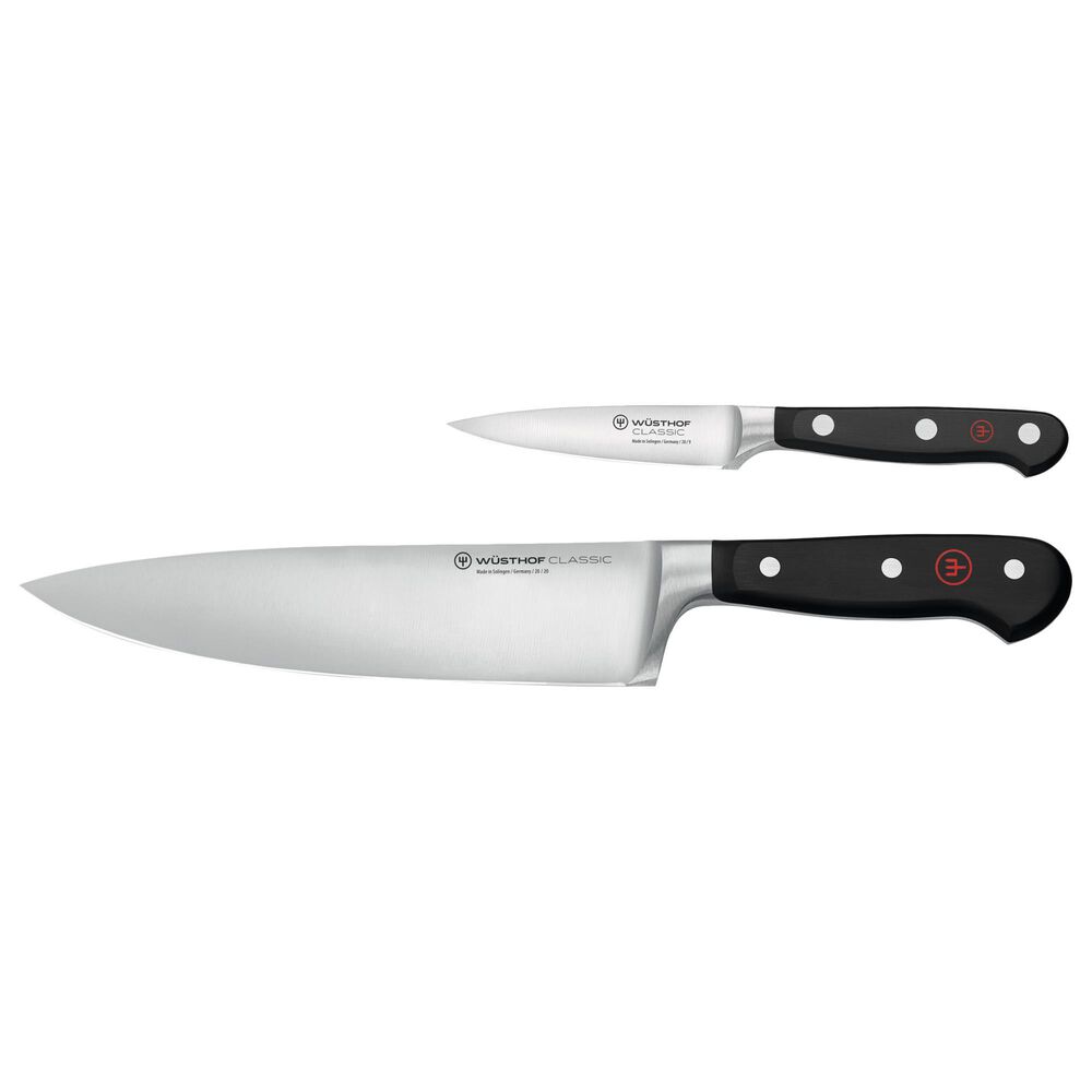 Wusthof Classic 2-Piece Starter Knife Set in Stainless Steel and Black, , large
