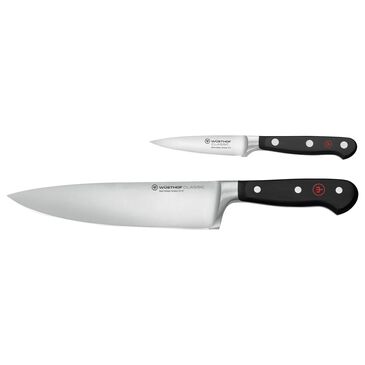 Wusthof Trident Classic 2-Piece Starter Knife Set in Stainless Steel and Black, , large