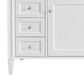 James Martin Brittany 84" Double Bathroom Vanity in Bright White with 3 cm White Zeus Top and Rectangular Sinks, , large