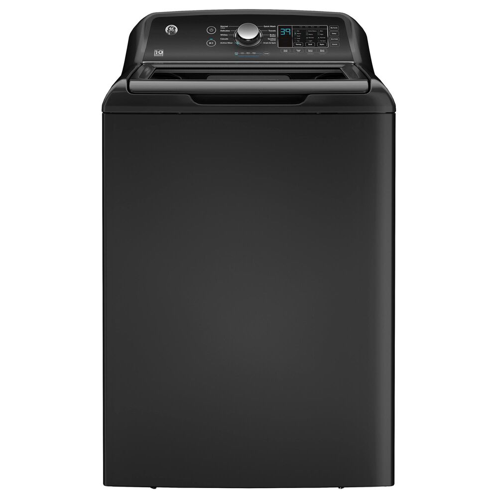 GE 4.5 Cu. Ft. Top Load Washer and 7.4 Cu. Ft. Electric Dryer Laundry Pair in Diamond Gray, , large