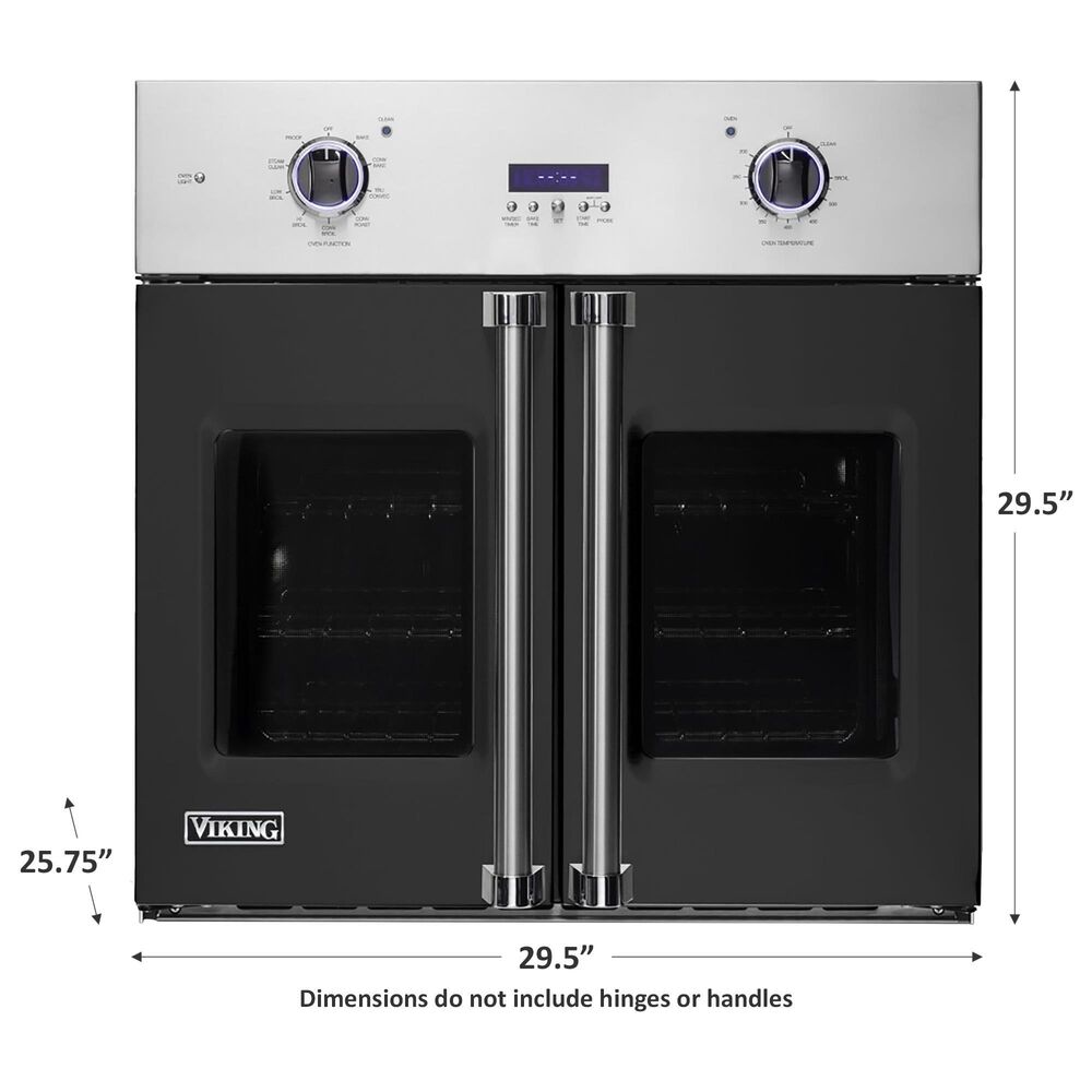 Viking Range 30&quot; Electric Single French-Door Oven in Cast Black, , large
