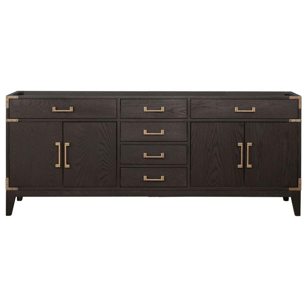 Lexora Home Laurel 80&quot; Double Bathroom Vanity in Brown Oak with White Quartz Top and Rectangular Sinks, , large