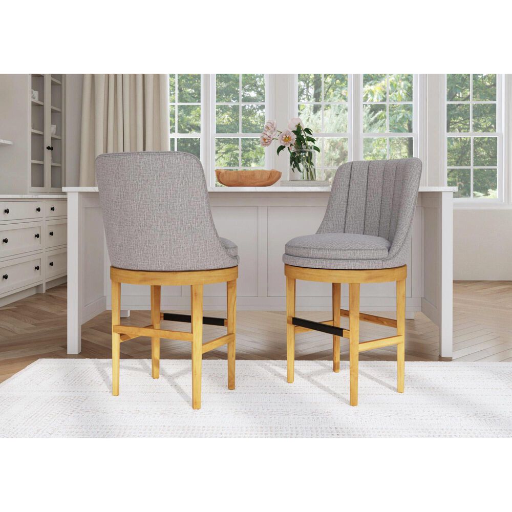 Mayberry Hill Carmen Swivel Counter Stool in Natural, , large