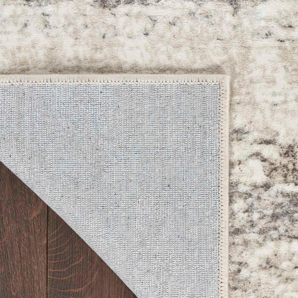 Nourison Glitz GLZ10 Cream and Grey 9&#39; x 12&#39; Area Rug, , large