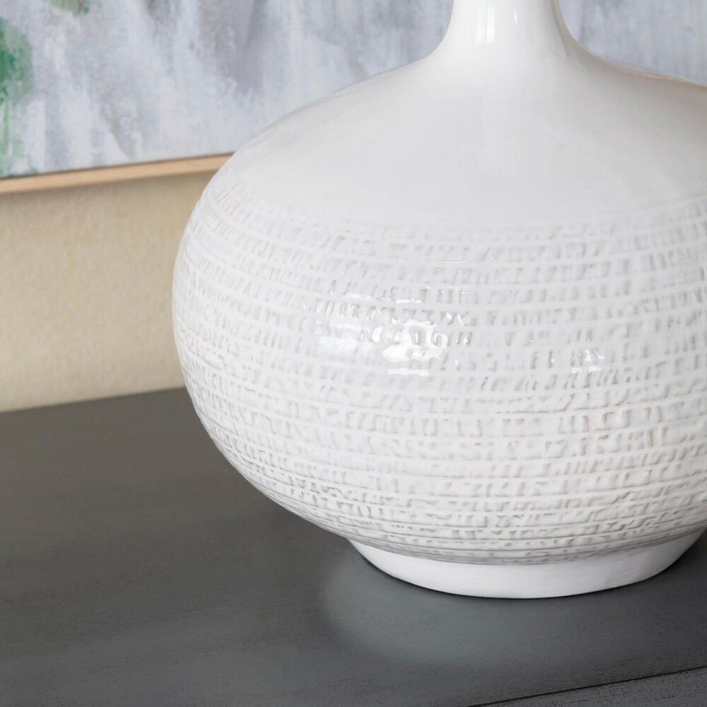 Crestview Collection Sylvie Table Lamp in White Glazed, , large