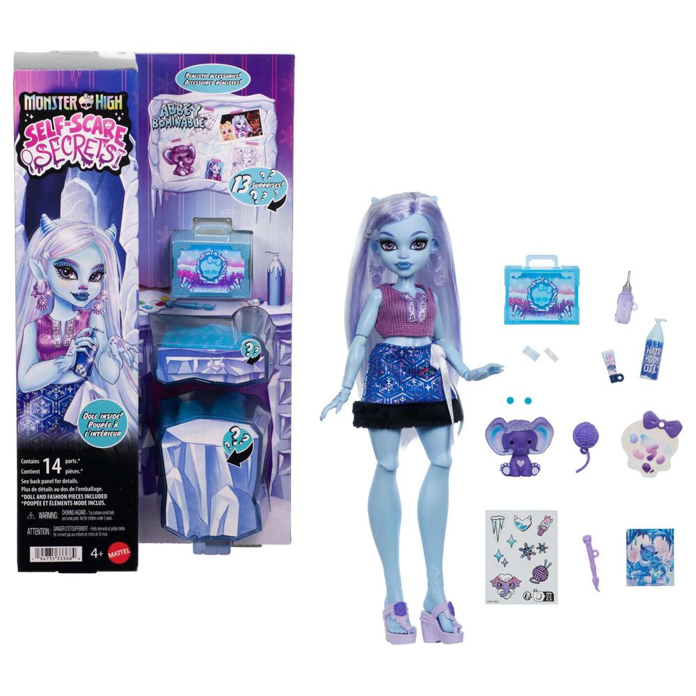 Monster High Self-Scare Secrets Abbey Bominable Fashion Doll with Accessories, , large