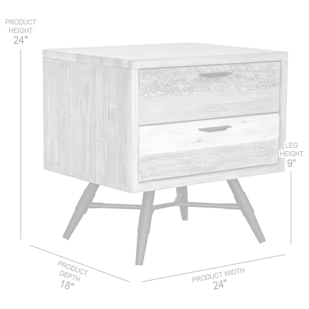 Blue River Bridges 2-Drawer Nightstand in Natural and Gray, , large