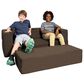 Jaxx Zipline Big Kids Modular Sofa & Ottoman in Chocolate, , large