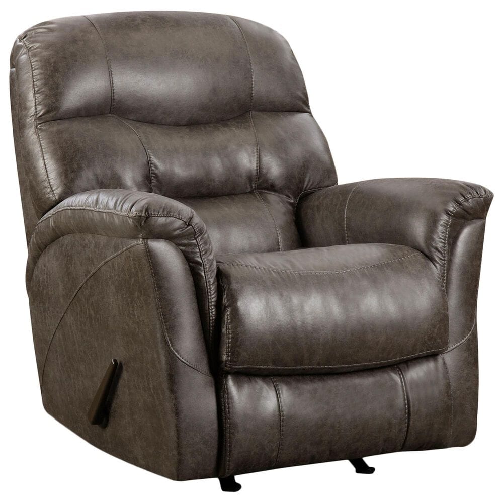 Homestretch Sierra Manual Rocker Recliner in Charcoal, , large