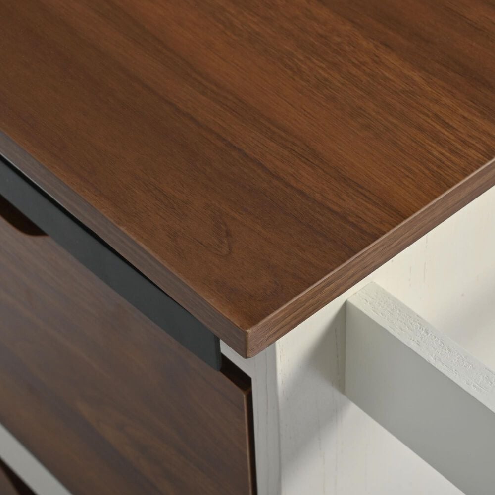 HOMLUX 56" Kitchen Island with Drop Leaf in White, , large
