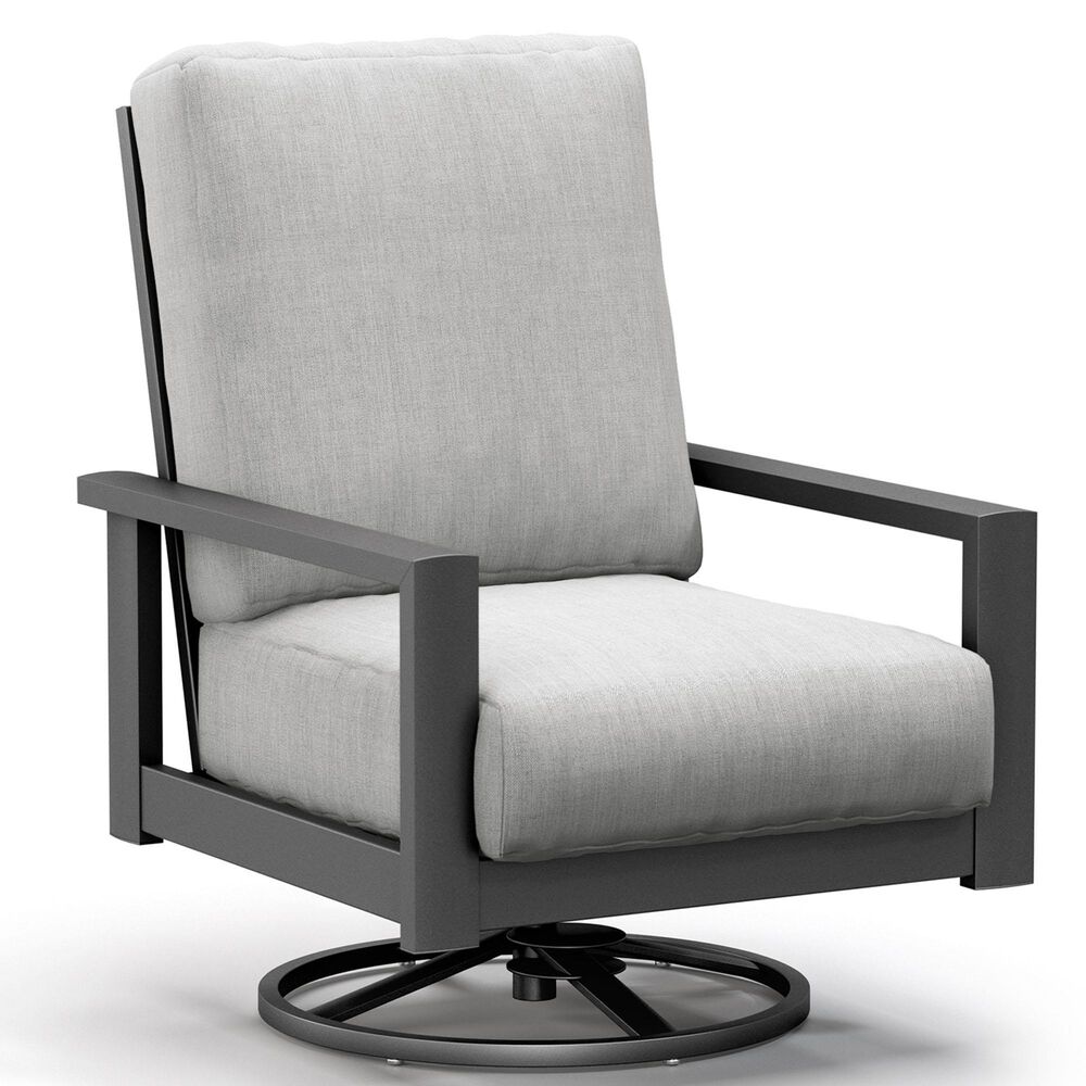 Homecrest Elements High Back Swivel Rocker Chat Chair in Carbon, , large
