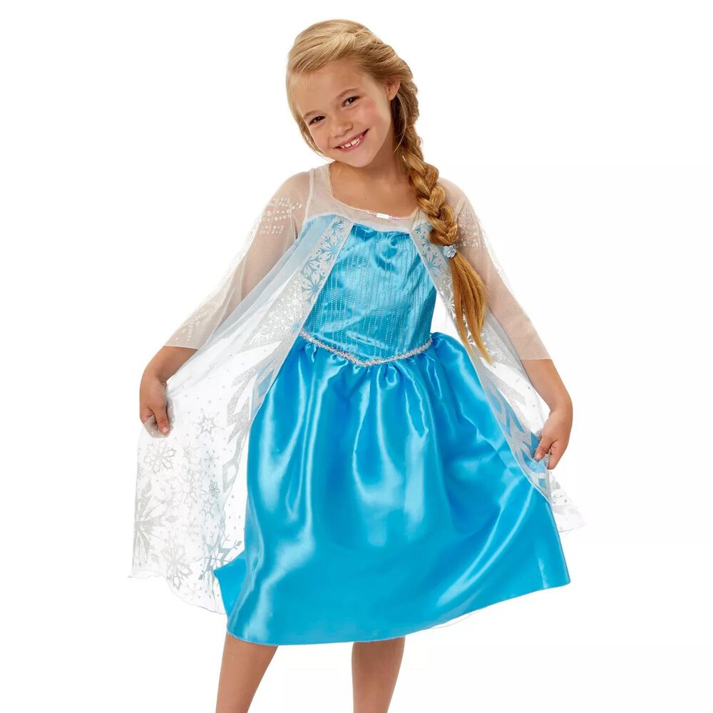 Disney Princess Frozen Dress Elsas Blue Dress, , large