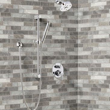 MS International Tarvos Interlocking Gray 12" x 12" Glass Mosaic Sheet, , large