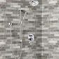 MS International Tarvos Interlocking Gray 12" x 12" Glass Mosaic Sheet, , large