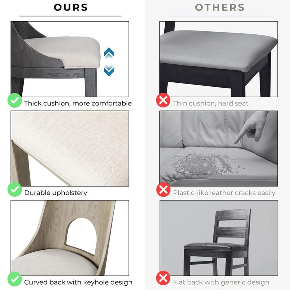 Furniture of America Sterling West Side Chair in White Oak &#40;Set of 2&#41;, , large