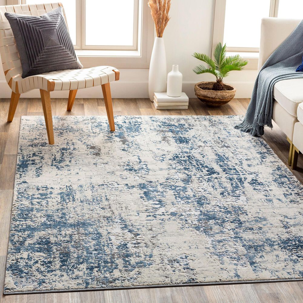 Surya Alpine ALP-2311 7&#39;10&quot; x 10&#39;2&quot; Blue, Charcoal, Medium Gray, Gray and Off-White Area Rug, , large