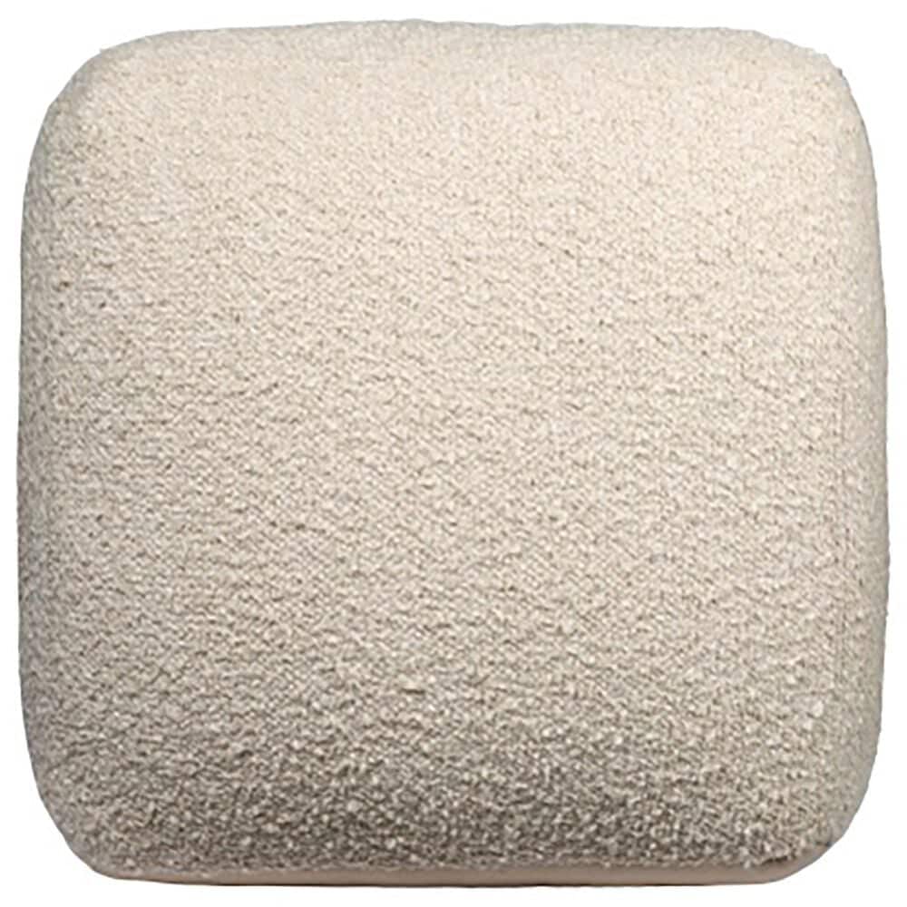 L.R. Home Boucle Ottoman in Beige, , large