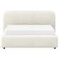 Richlands Furniture Belleville Queen Upholstered Platform Wingback Bed in Cream, , large