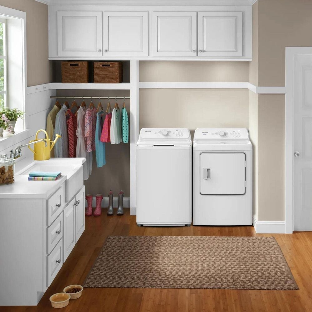 Frigidaire 7.0 Cu. Ft. Front Load Electric Dryer with Reversible Door in White, , large