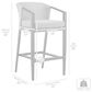 Armen Living Aileen Patio Bar Stool in Dark Gray, , large