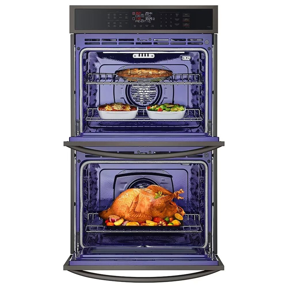 LG 9.4 cu. ft. Smart Double Wall Oven with Fan Convection and Air Fry in PrintProof Black Stainless Steel, , large