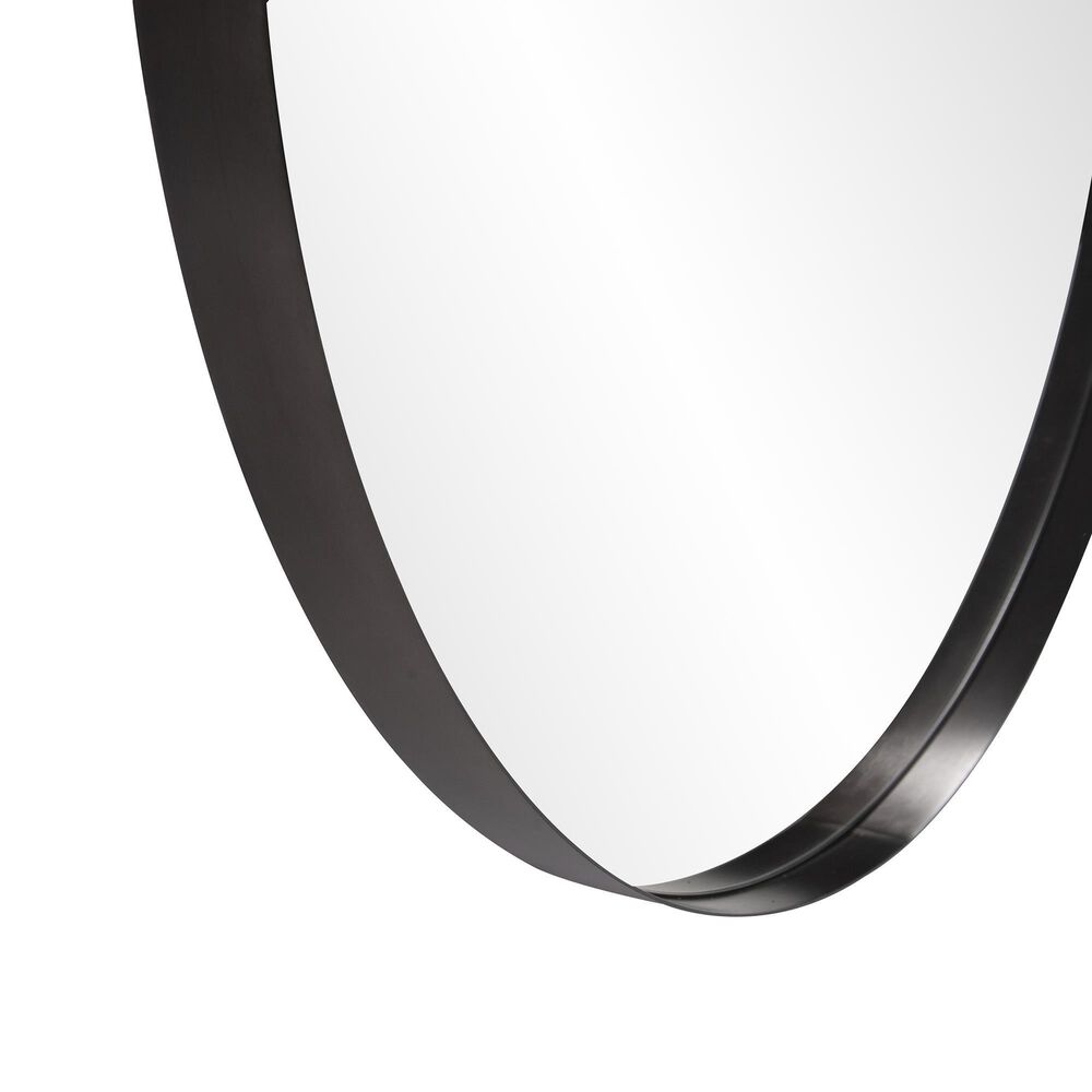 Howard Elliott Steele Round Mirror in Black, , large