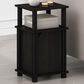 HOMLUX Brahms 3-Tier End Table in Espresso and Black, , large
