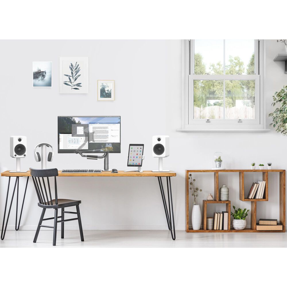 Kanto 9" Universal Desktop Speaker Stand with Cable Management in White (Set of 2), , large
