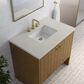 James Martin Hudson 36" Single Bathroom Vanity in Honey Oak with 3 cm Siberian Silestone Top and Rectangular Sink, , large