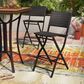 Hearth and Haven Outdoor Foldable Bar Stool in Multi-Brown (Set of 2), , large
