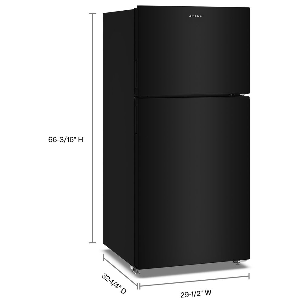 Amana 19 Cu. Ft. Wide Top-Freezer Refrigerator in Black, , large