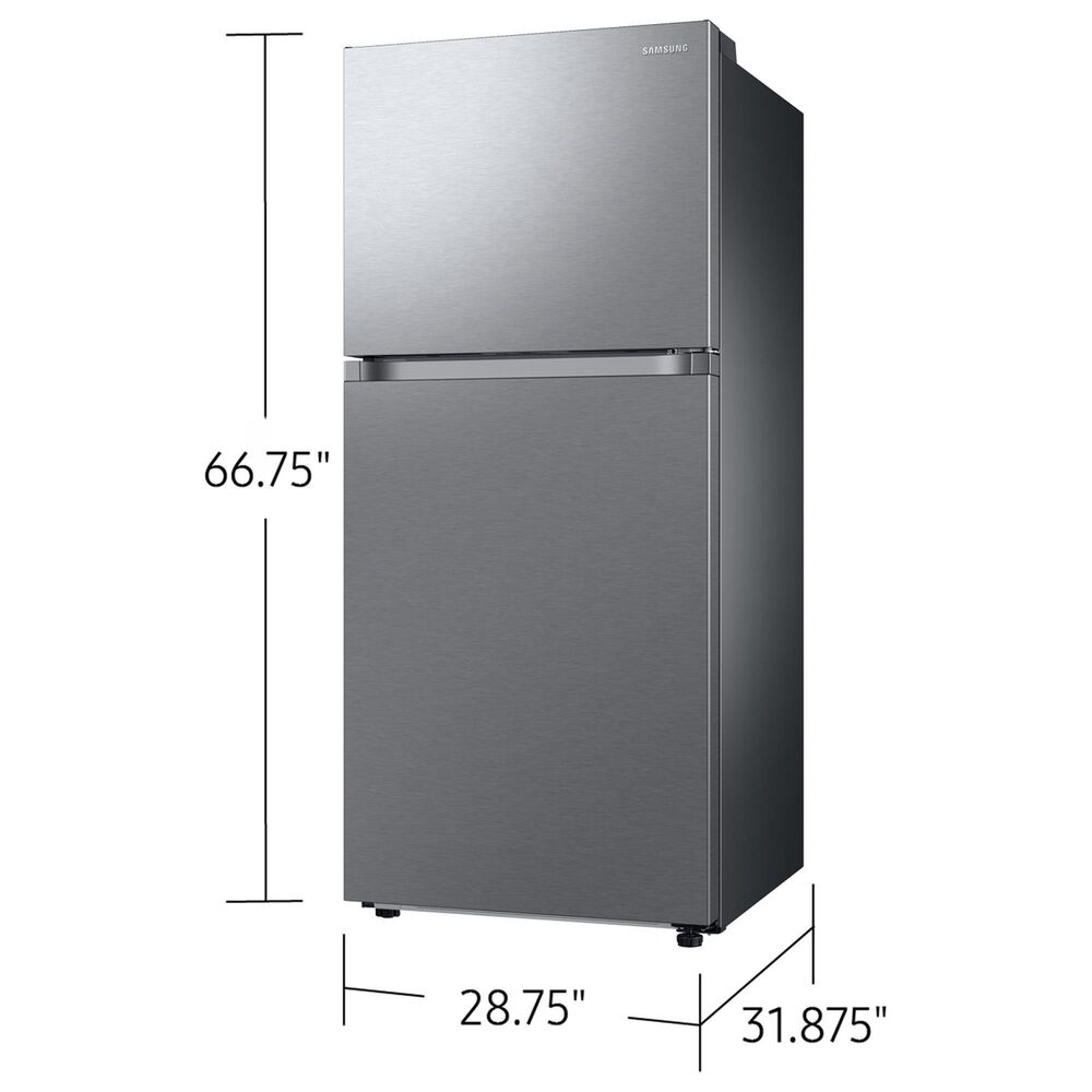 Samsung Bespoke AI 18 Cu. Ft. Top Freezer Refrigerator with All-Around Cooling in Stainless Steel, , large